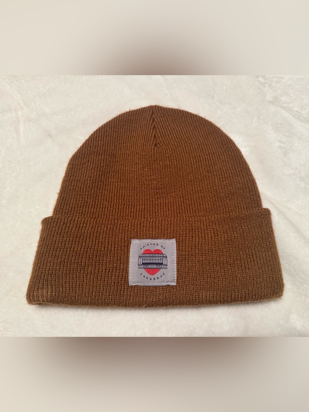 Carhartt Brown Ribbed Knit Beanie